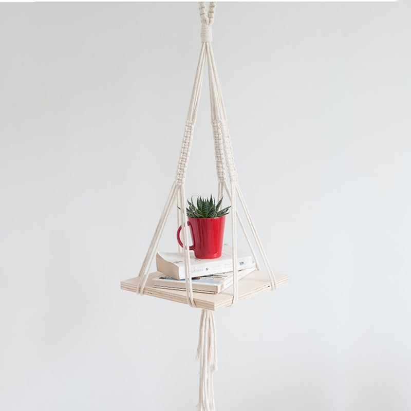 Wall Macrame Hanging Shelf