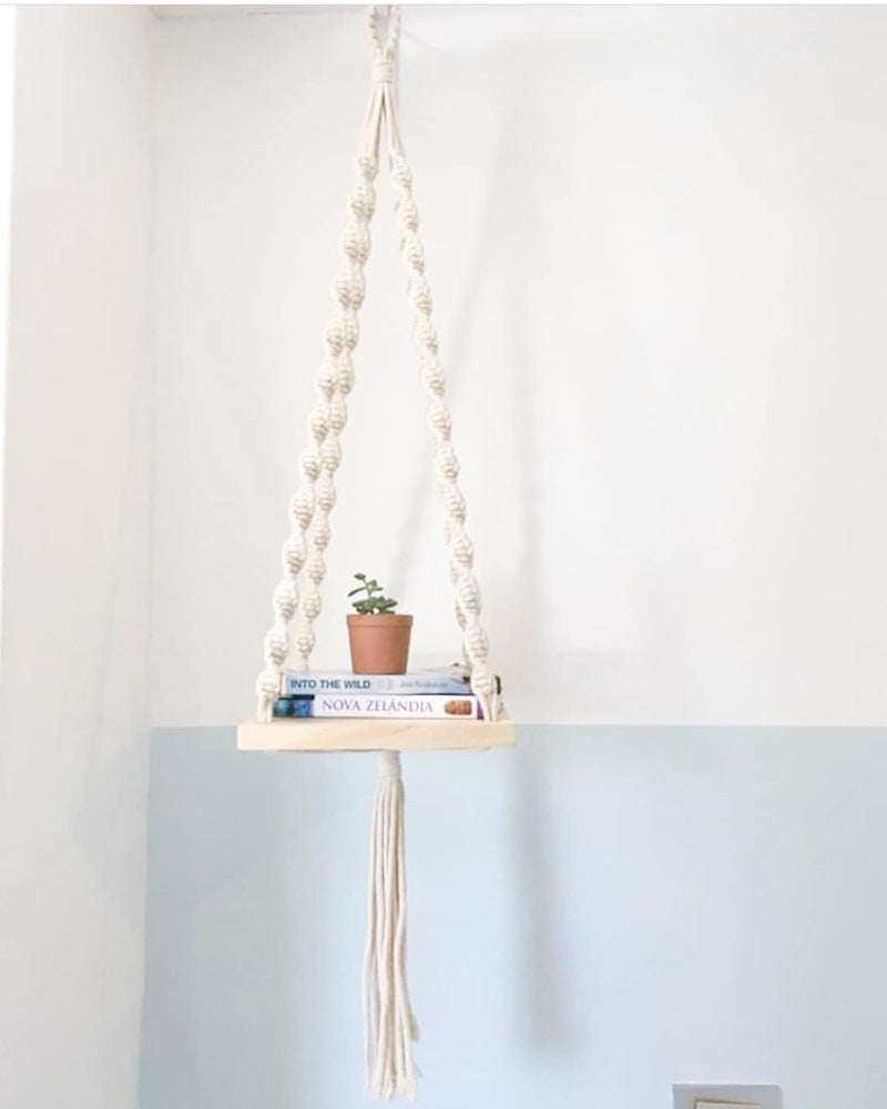 Wall Macrame Hanging Shelf